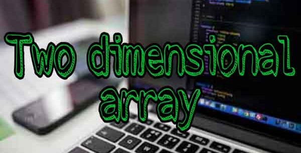 two dimensional array in c++ example program pdf