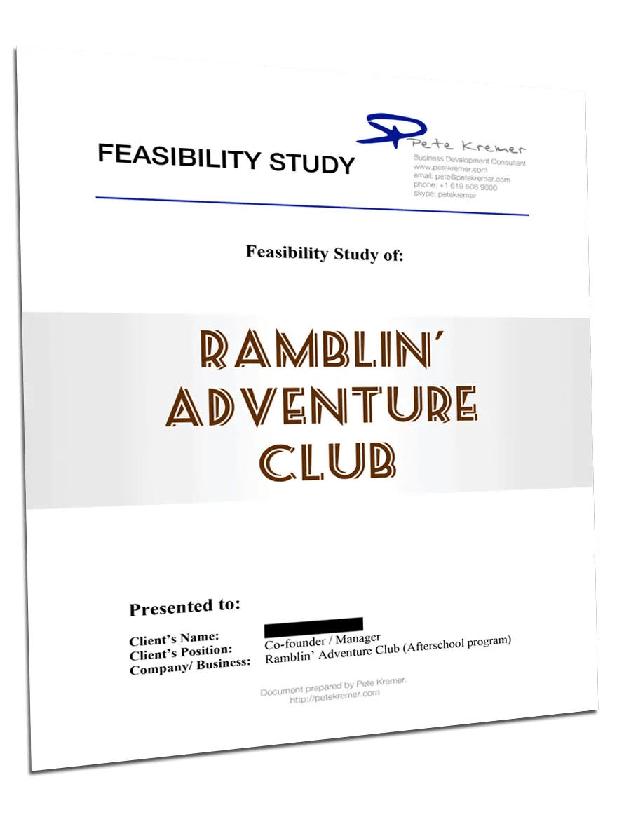 feasibility study example for small business