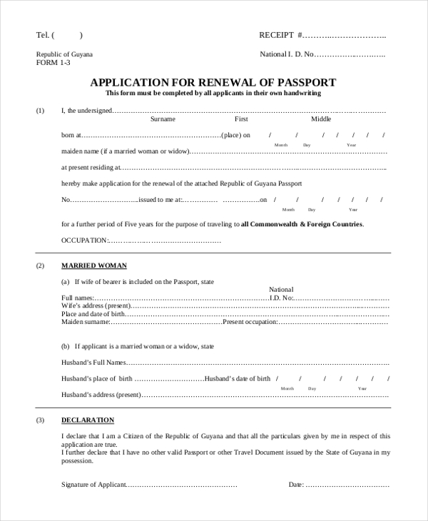 example form for canadian passport renewal