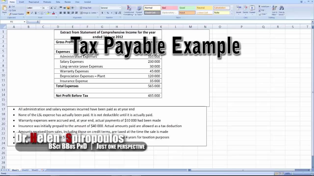 example of taxes payable individual canada