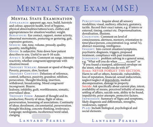 mental status examination example report