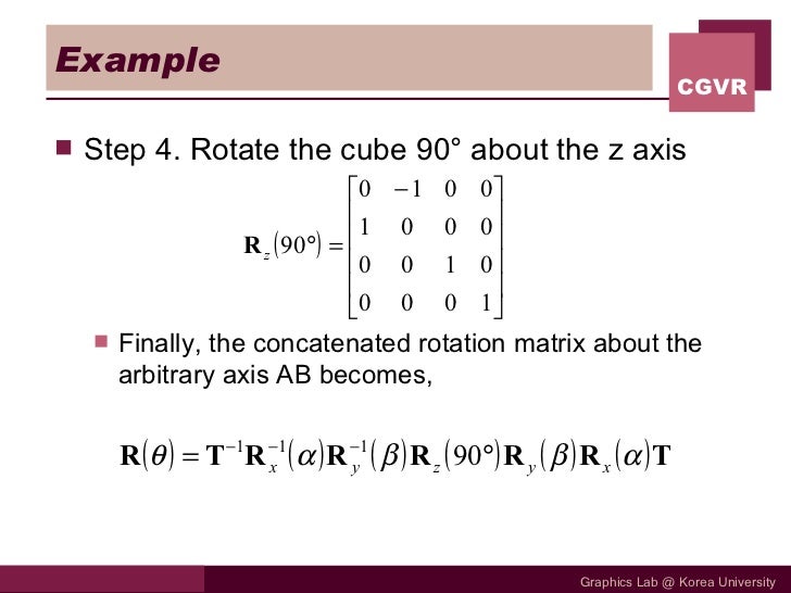 3d rotation about an arbitrary axis example pictures