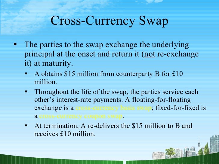 fixed for fixed currency swap example