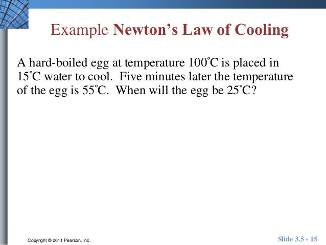 newton law of cooling wind example