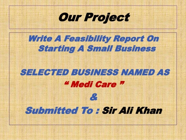 feasibility study example for small business