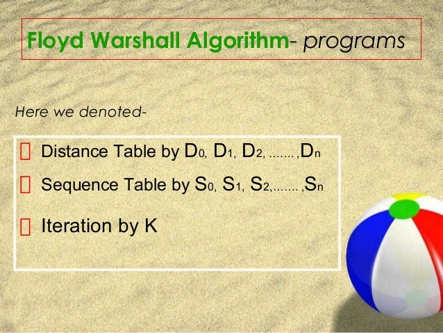 warshall algorithm example in a matrix