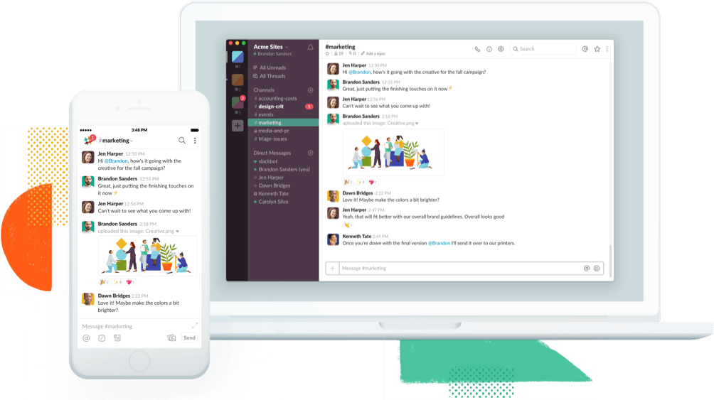 slack real time messaging api example