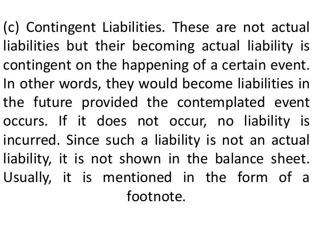 contingent liabilities meaning and example