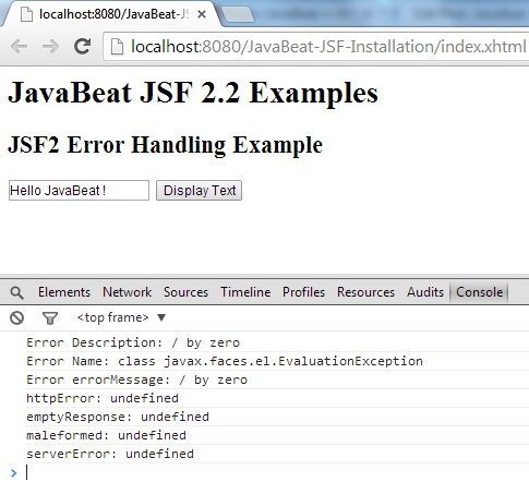 ajax form error handling example