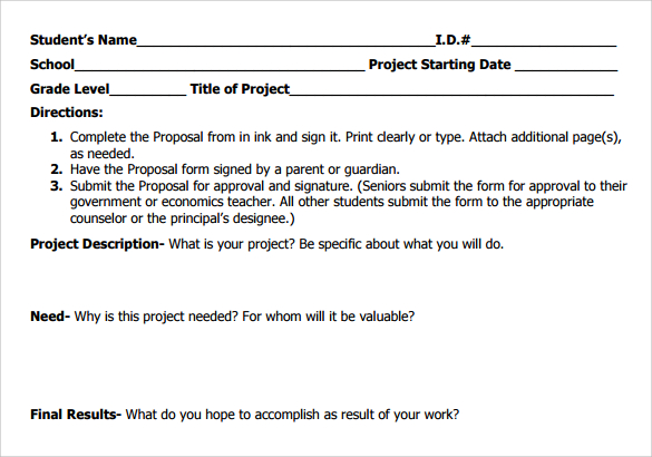 example of project proposal for the community