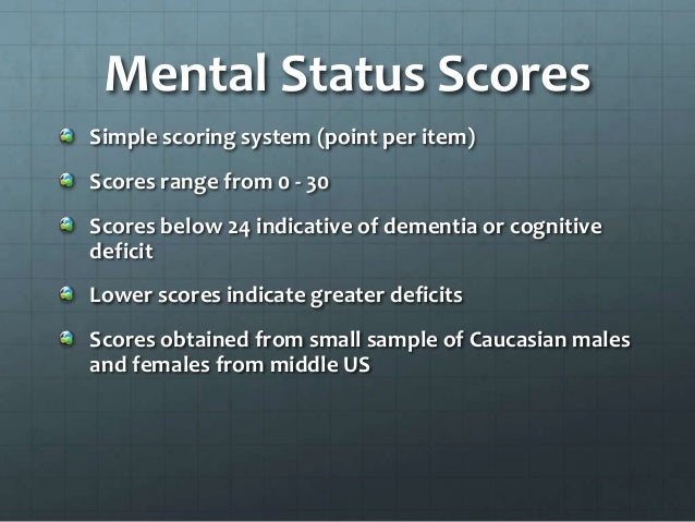 mental status examination example report