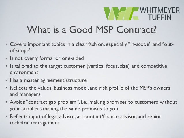 managed service provider contract example