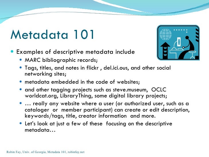 what is metadata give an example