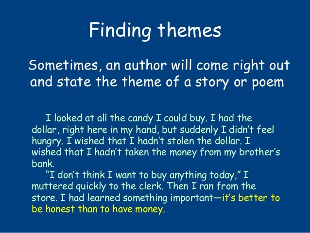 theme of a short story example