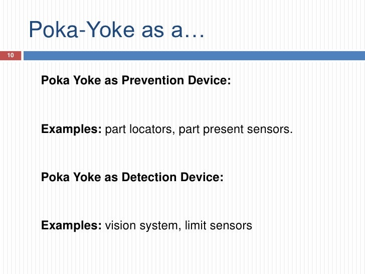 poka yoke contact method example