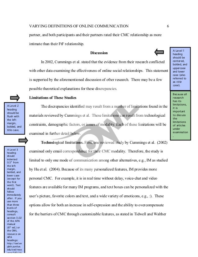 subheadings in a paper