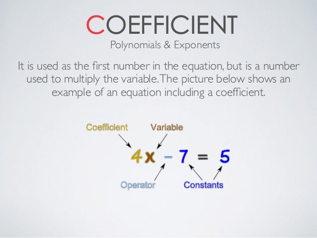 an example of a coefficient
