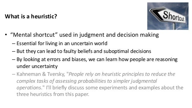 what is an example of an availability heuristic