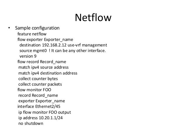 netflow version 9 configuration example
