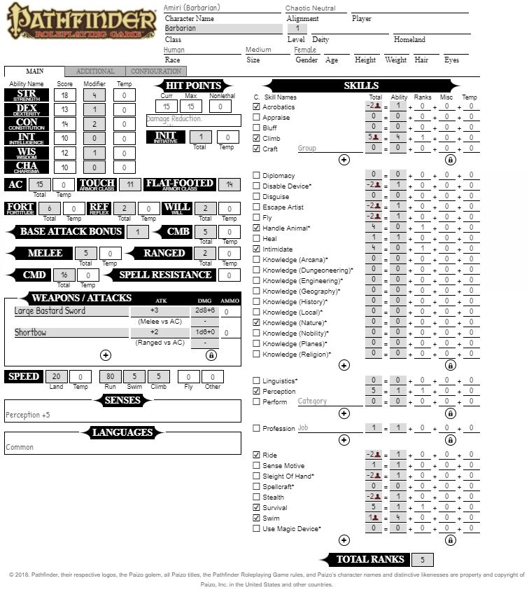 d&d 5e character sheet example tempest cleric