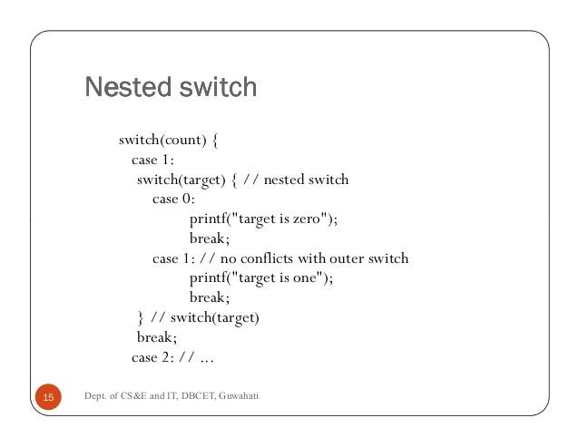 c switch case string example