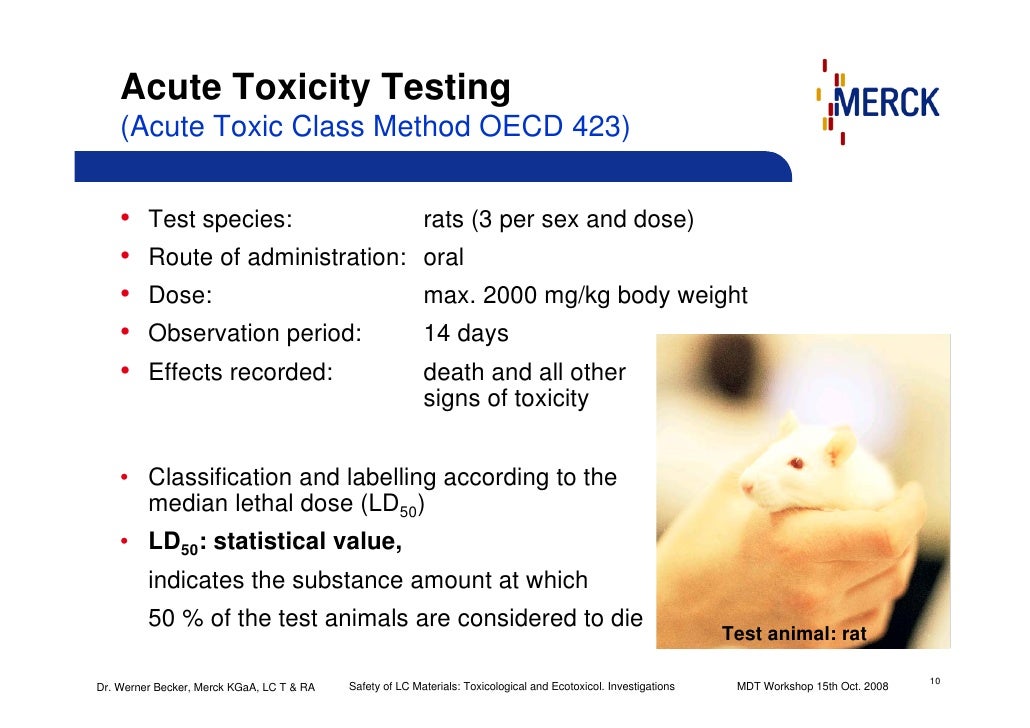 example of materials of acute toxicity