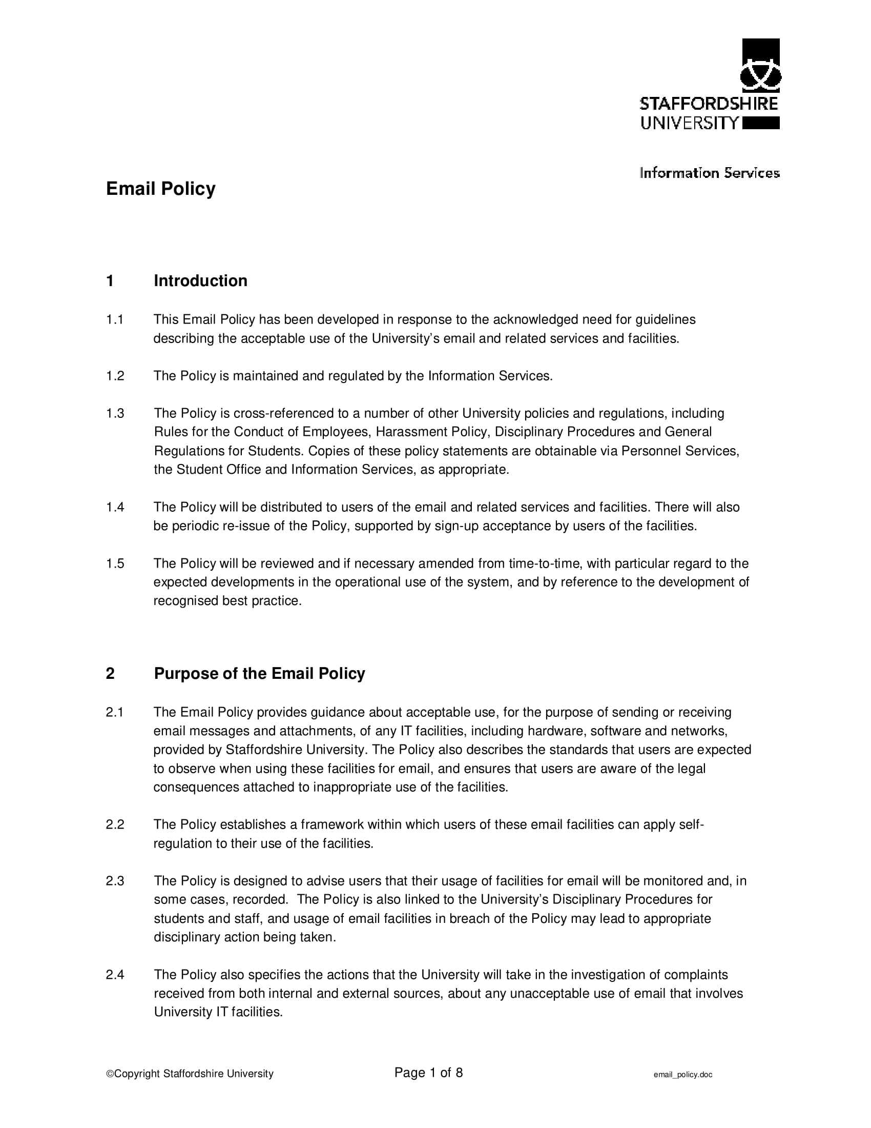 example of rules policies regulations for communication in a workplace