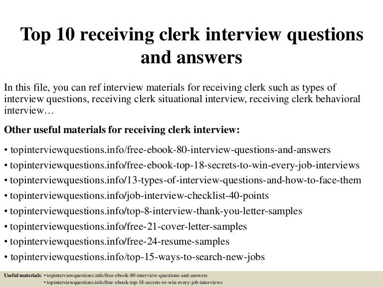 give example of interview questions and answers for secretary