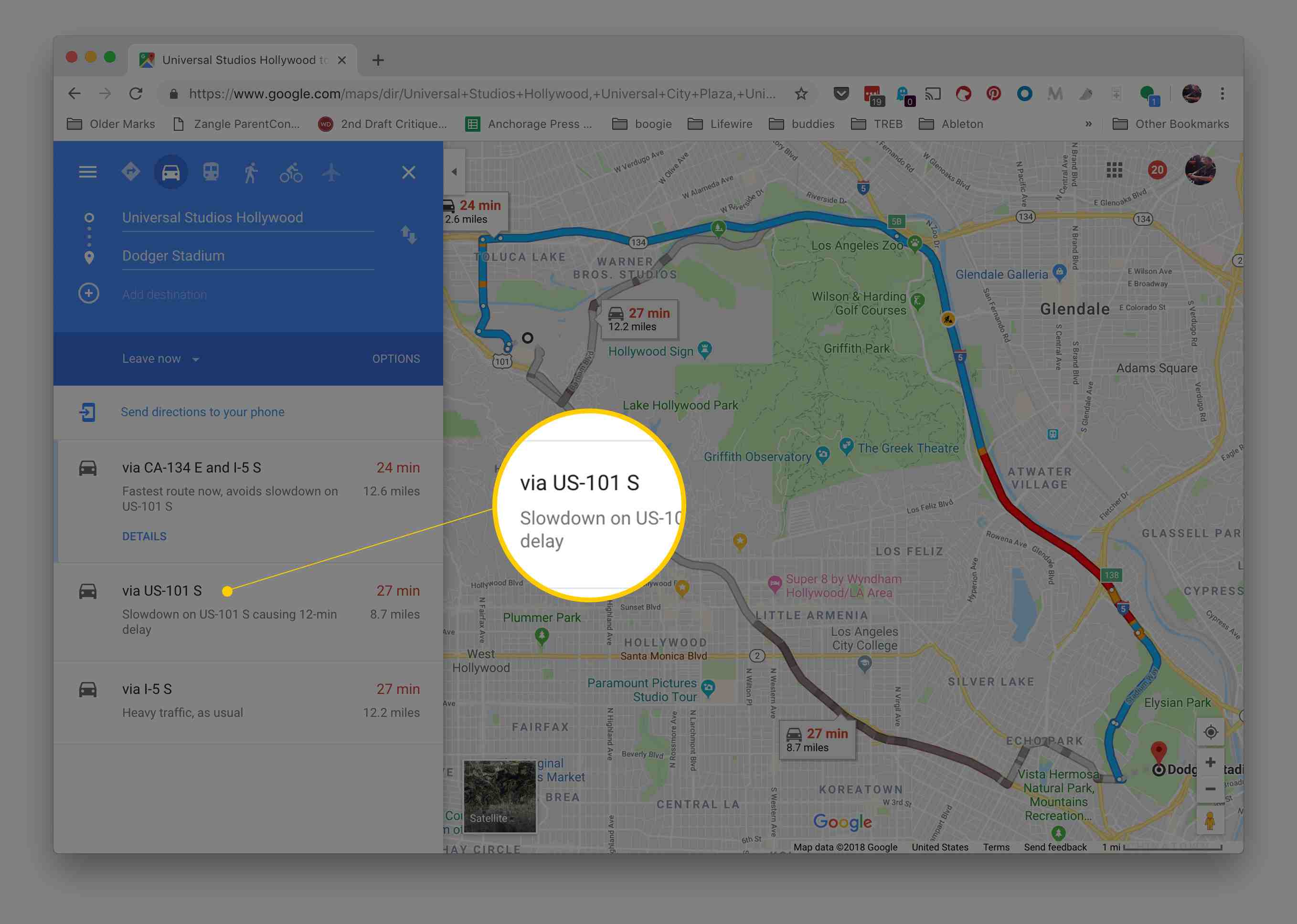 google.maps.directions route example