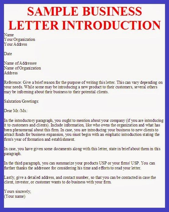 how to write a business letter example
