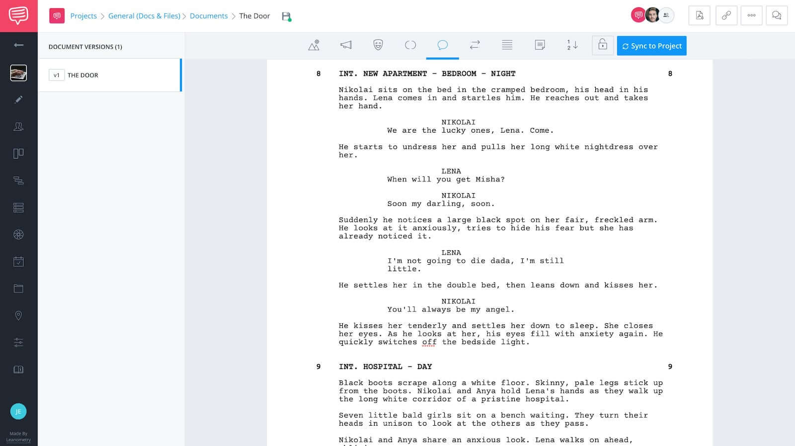 how to write a short film script example