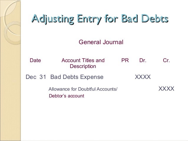 How Do You Record Bad Debt Expense Journal Entry