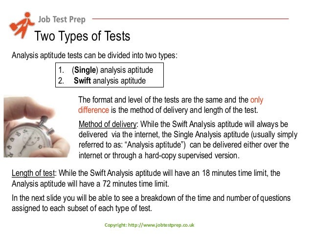 swift analysis aptitude test example
