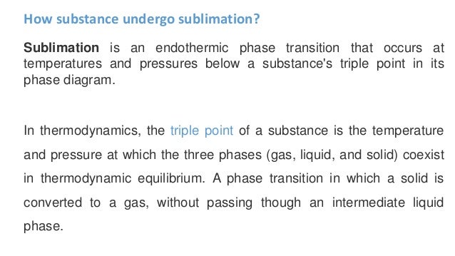 what is an example of sublimation besides dry ice